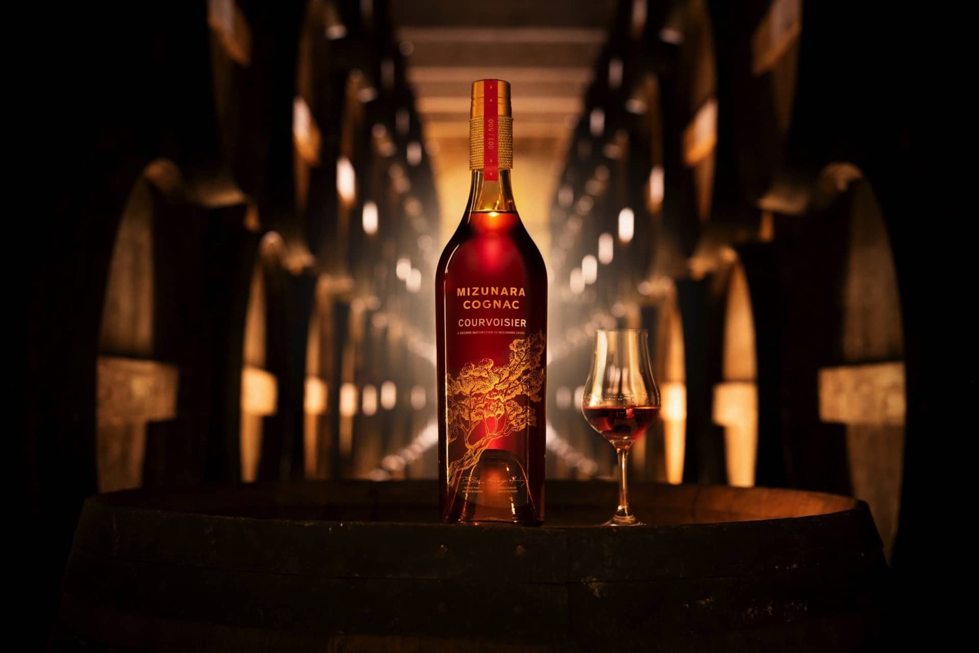 Bouteille de cognac Courvoisier
