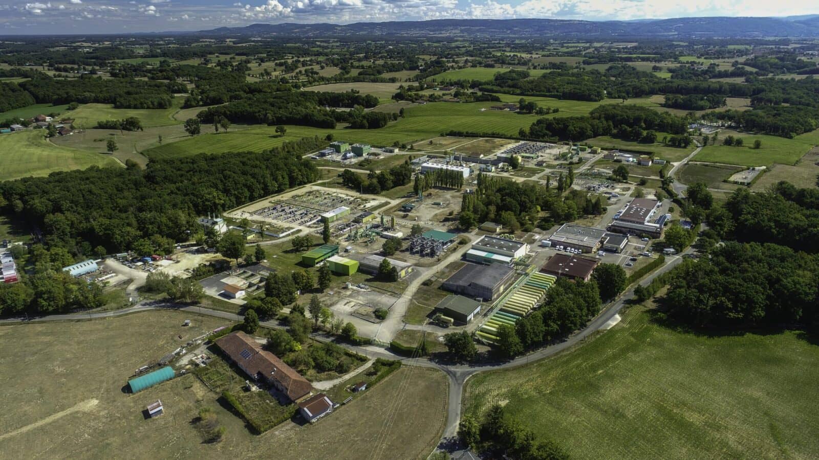 Vue aérienne d'un site Storengy